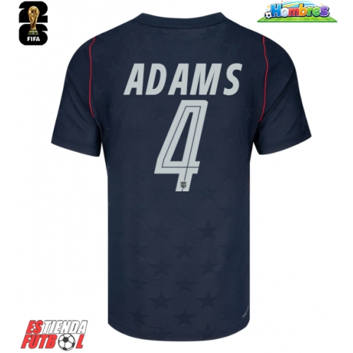 Estados Unidos Tyler Adams #4 Segunda Equipación Mundial 2026 Manga Corta